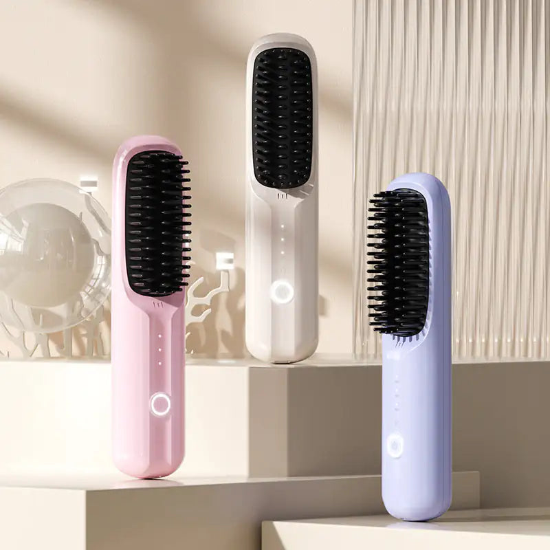 Portable Cordess On The Go - Heated Hair Brush