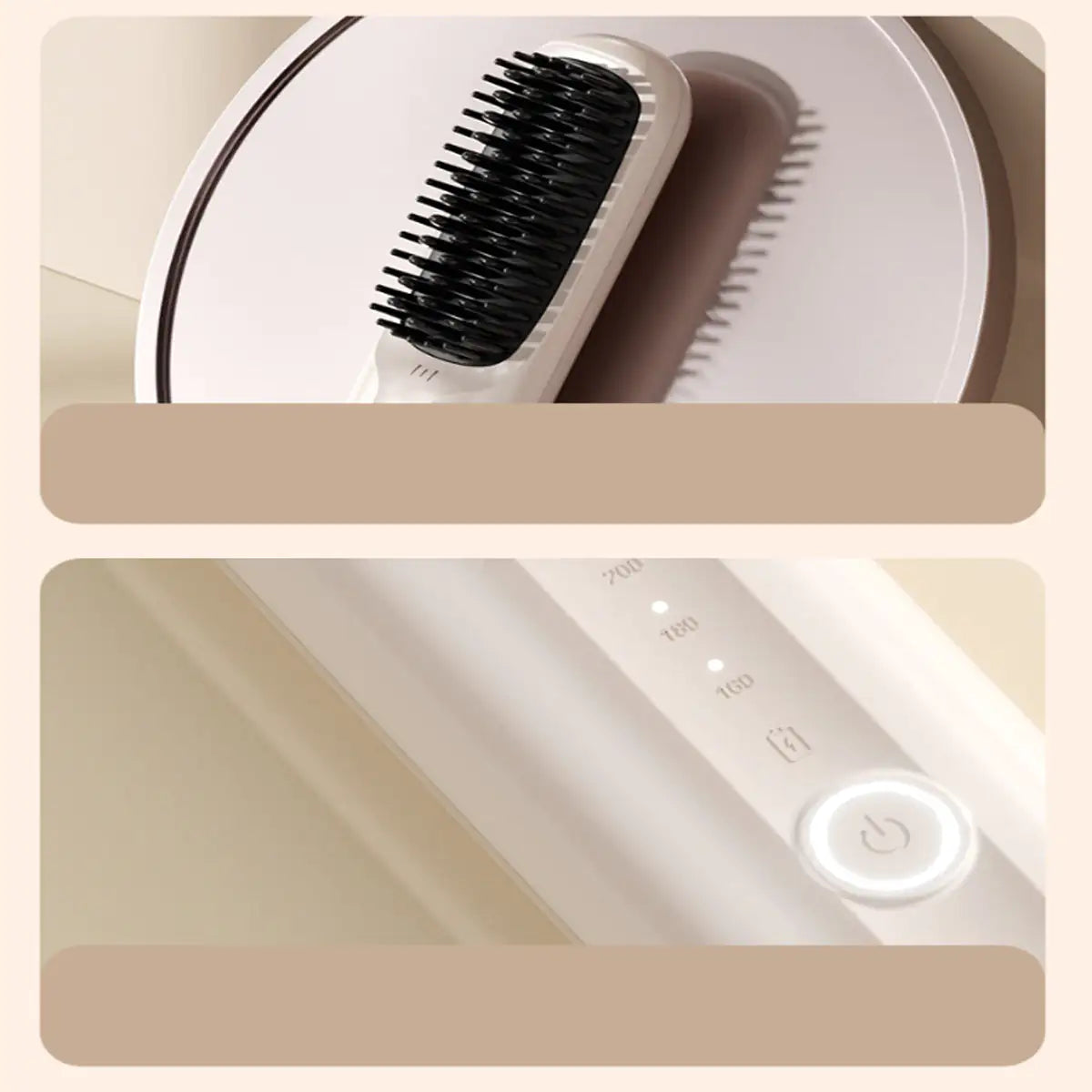 Portable Cordess On The Go - Heated Hair Brush